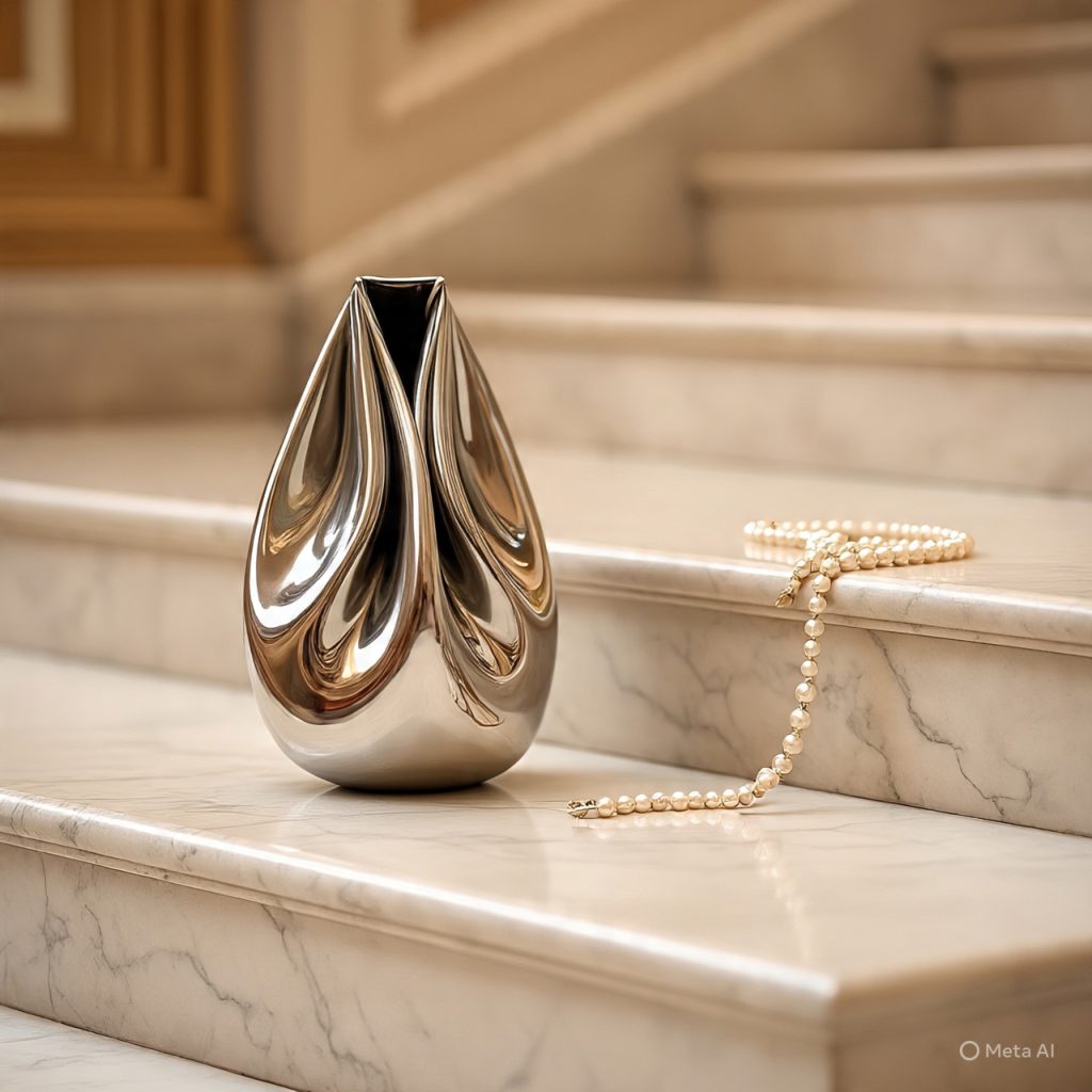 Elegant Luxury Clutch with Metallic Finish