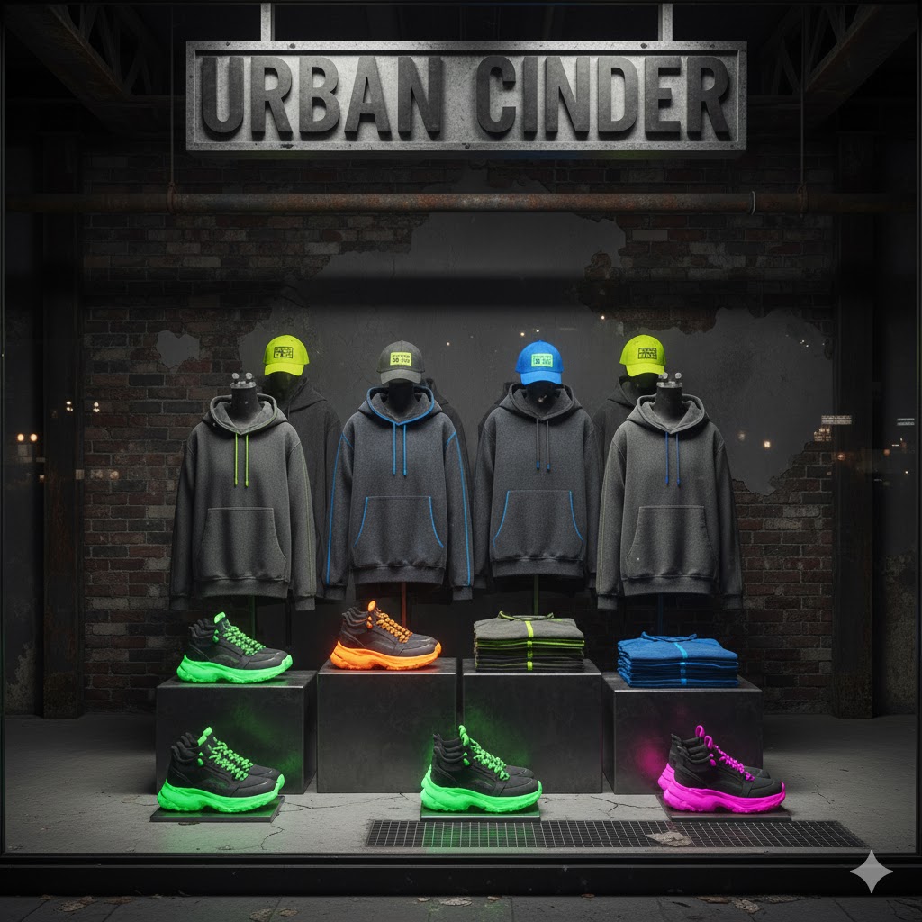 Streetwear accessories featuring neon color highlights for bold style.