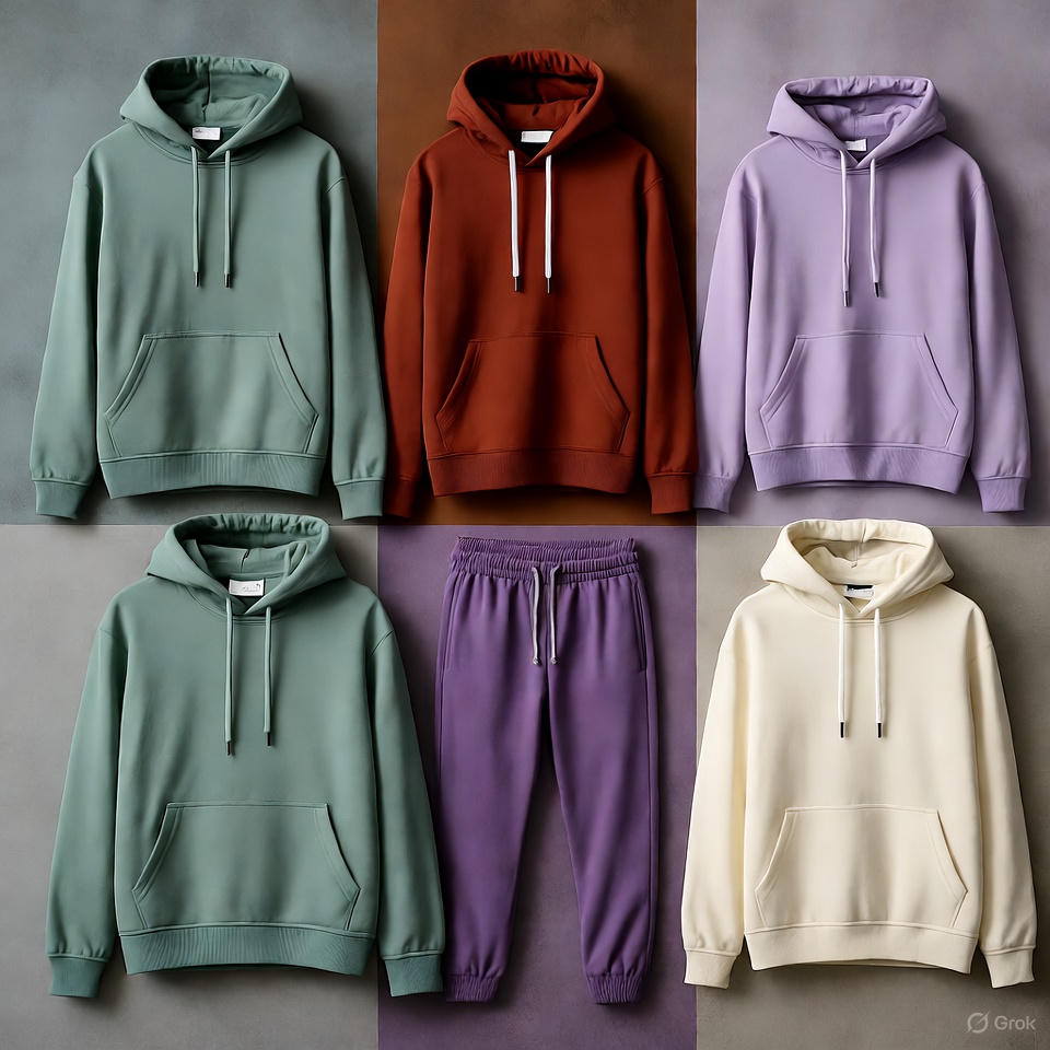 Streetwear fashion with color-blocked designs showing creative combinations.