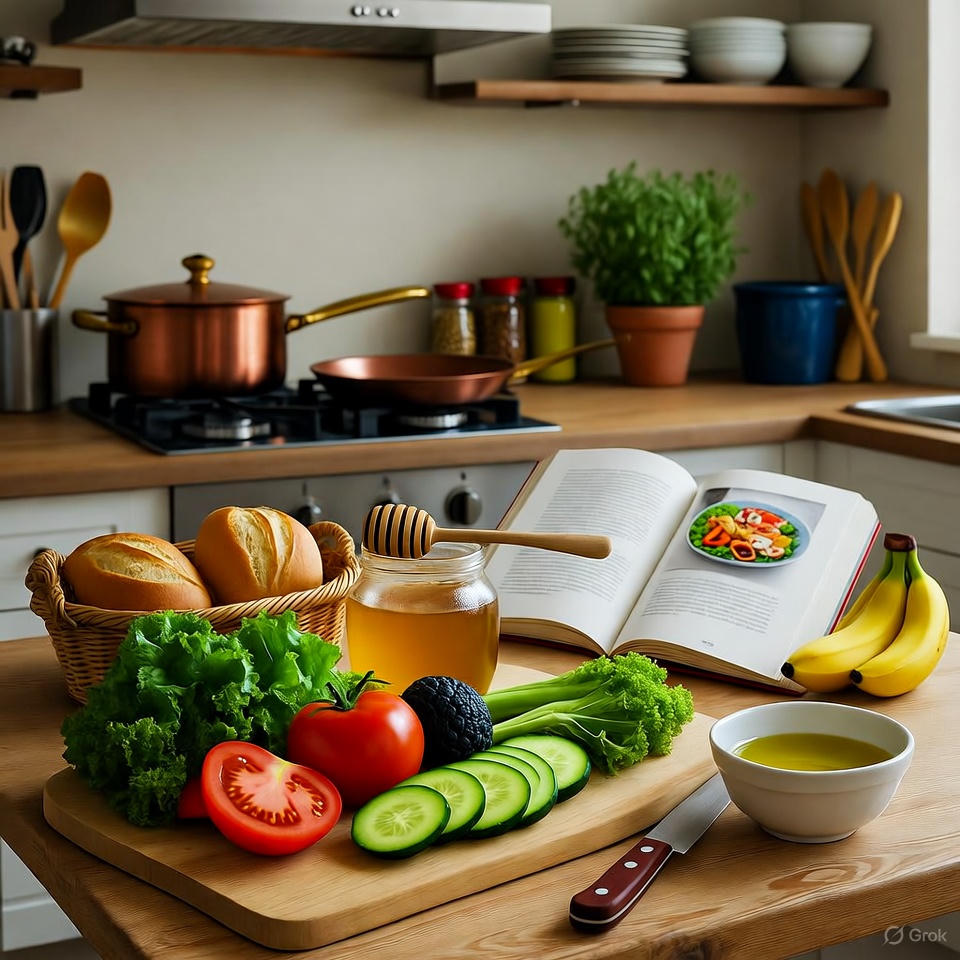 Peaceful kitchen setup for an enjoyable cooking experience.