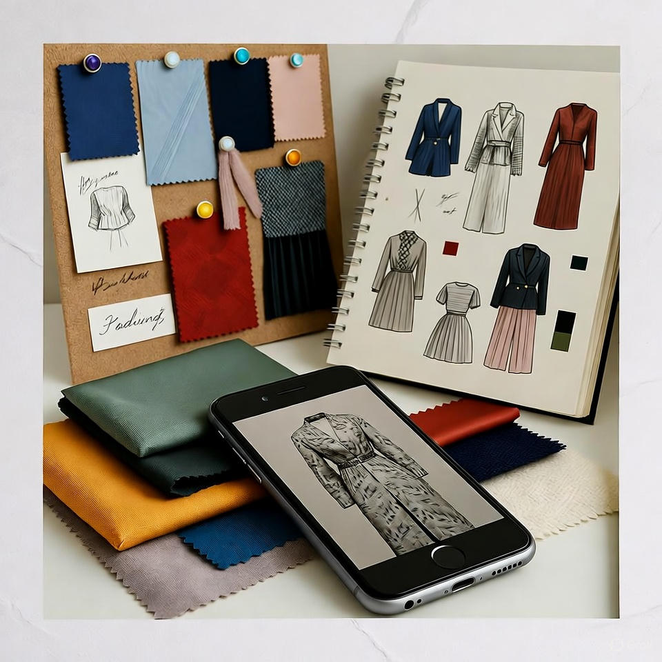 Digital inspiration board for modern fusion fashion trends.