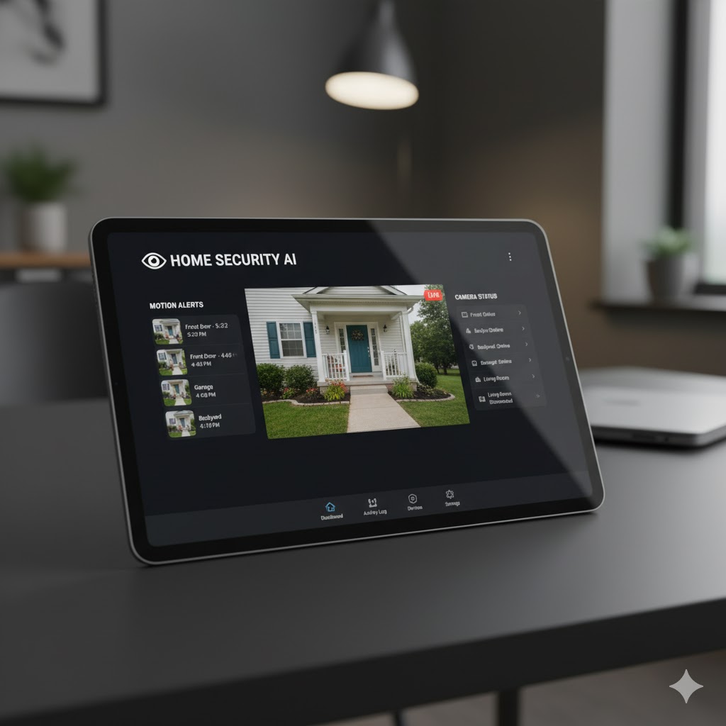AI home security interface