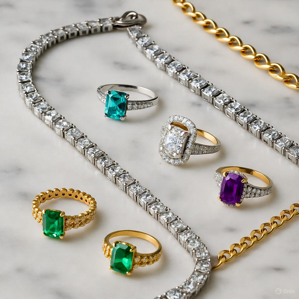 Modern American-style jewelry combining elegance and trendiness.