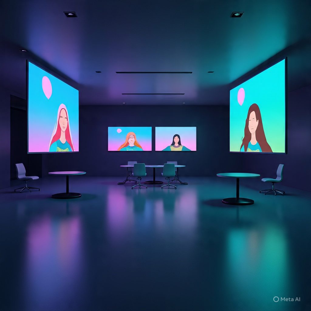 Virtual reality collaboration workspace.