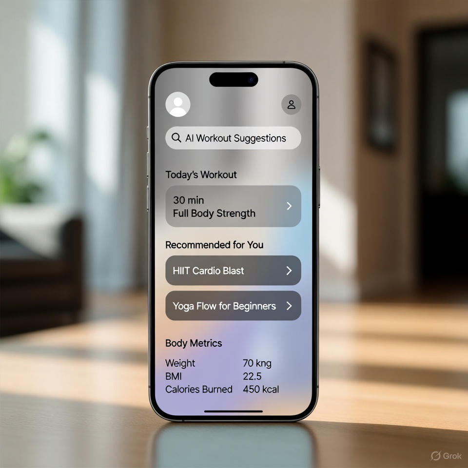 AI fitness planner dashboard