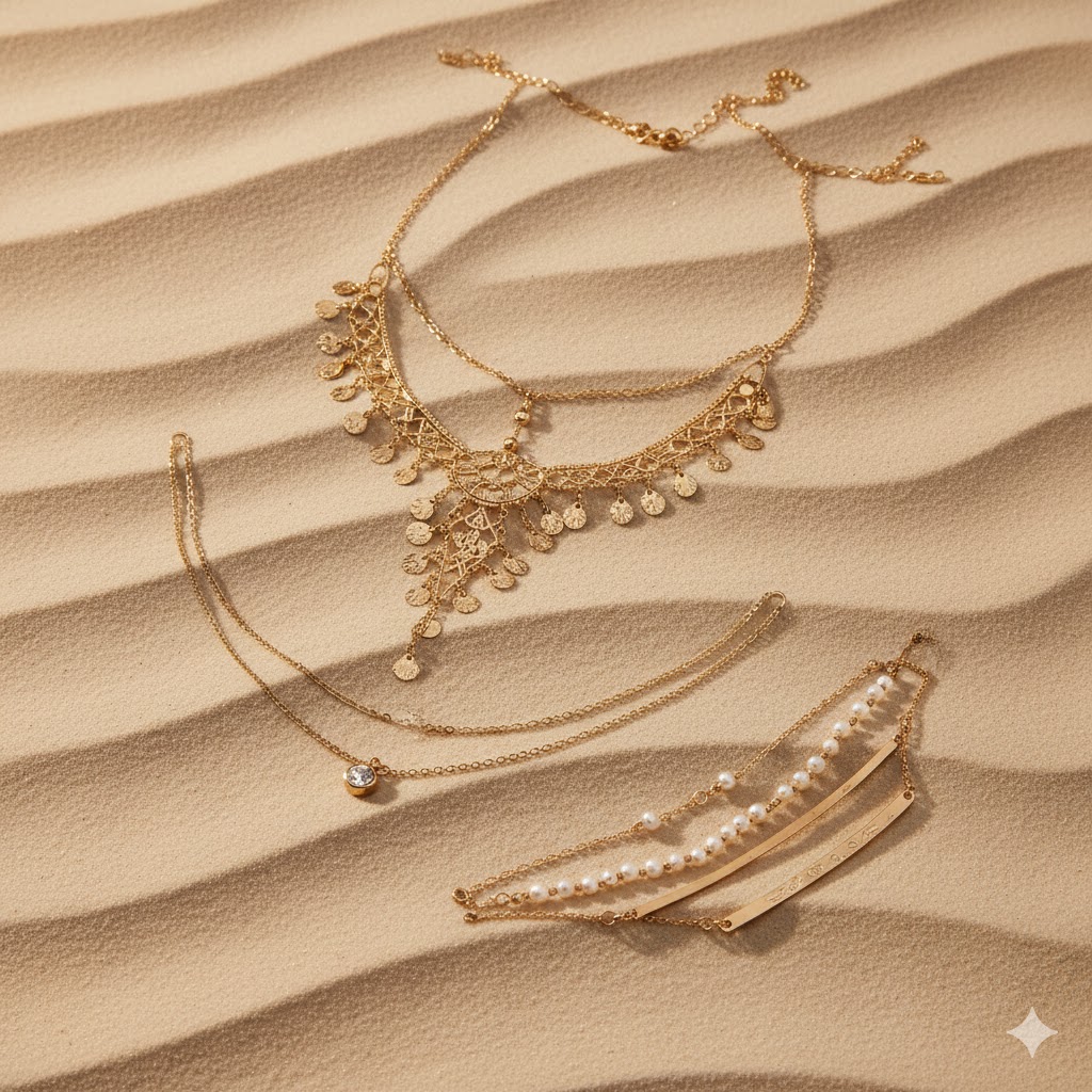 Elegant body jewelry and anklets making a comeback.