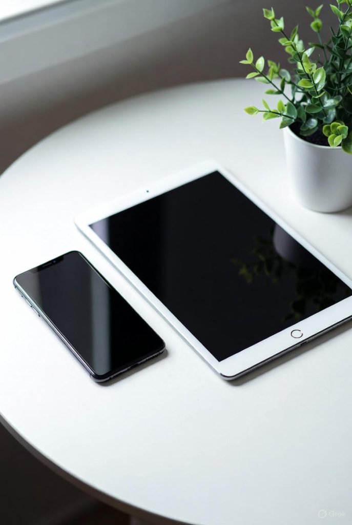 Clean workspace with essential technology tools only.