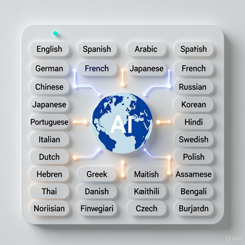 AI translation interface connecting global languages.
