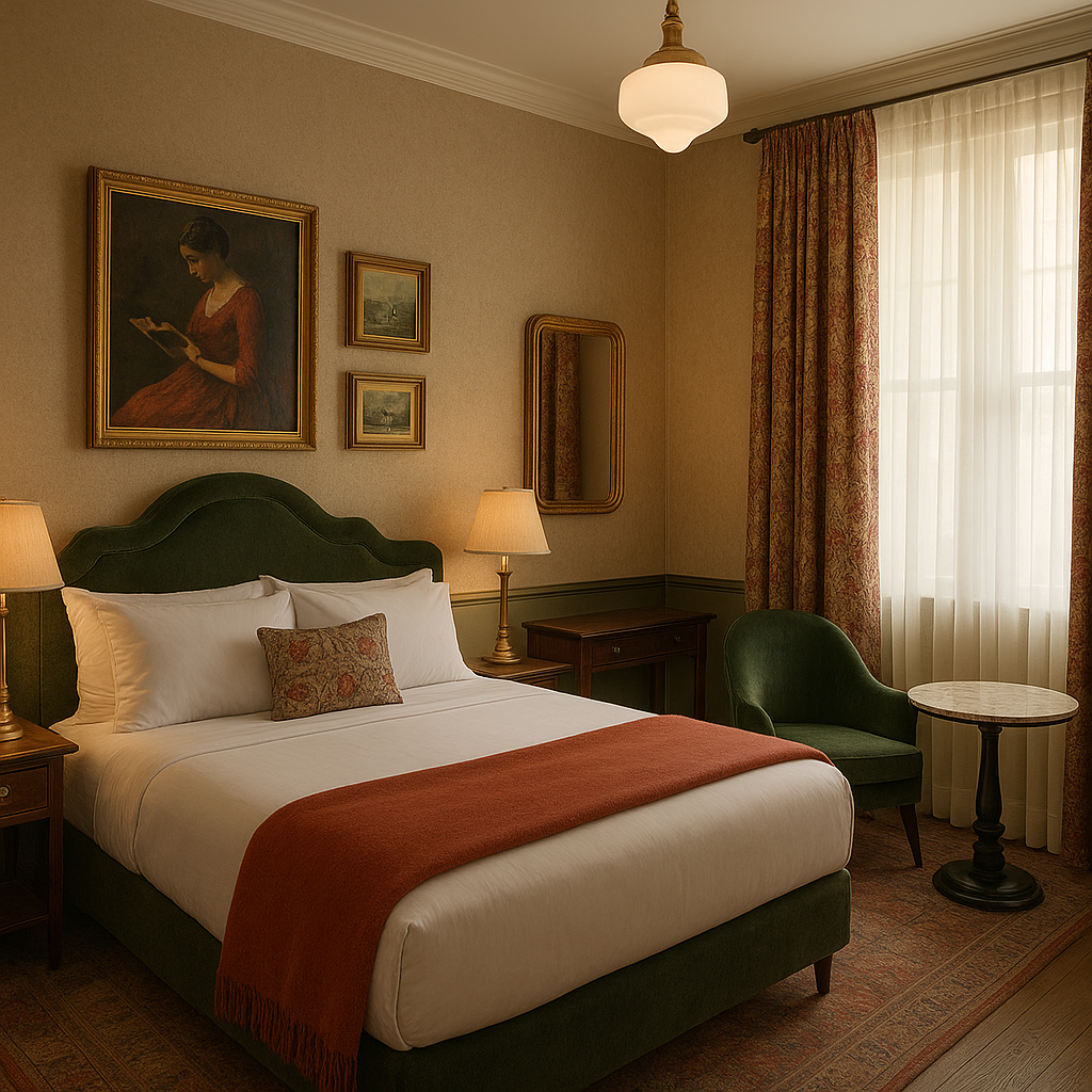 Uniquely designed Boutique Hotels room interior with artistic decor