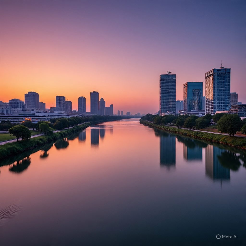 Underrated city skyline at sunset.