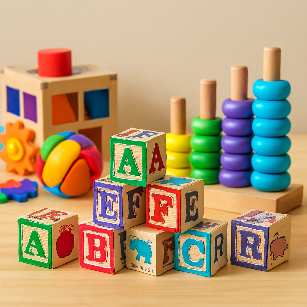 Skill-based learning tools arranged neatly