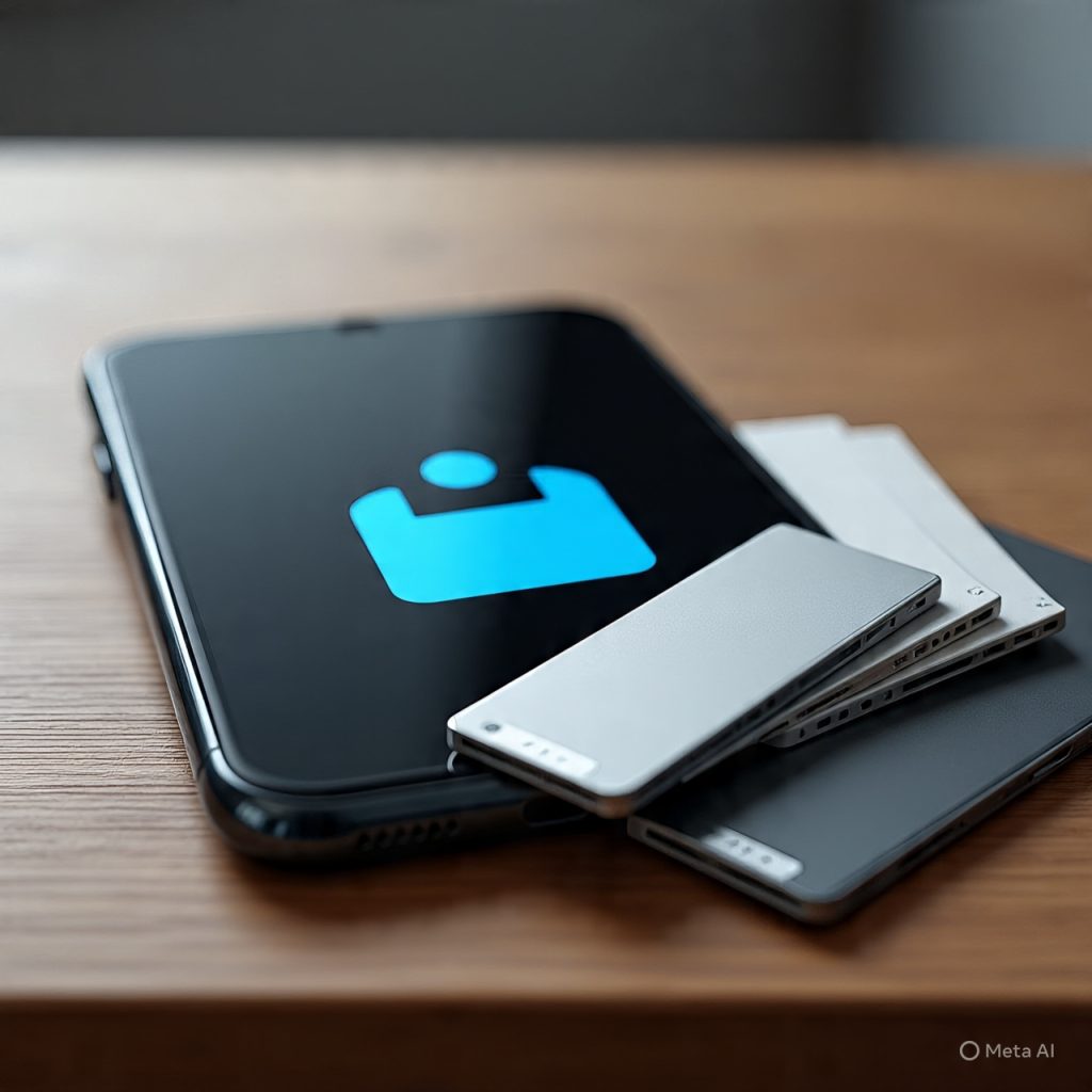 Smartphones with storage options and microSD cards.