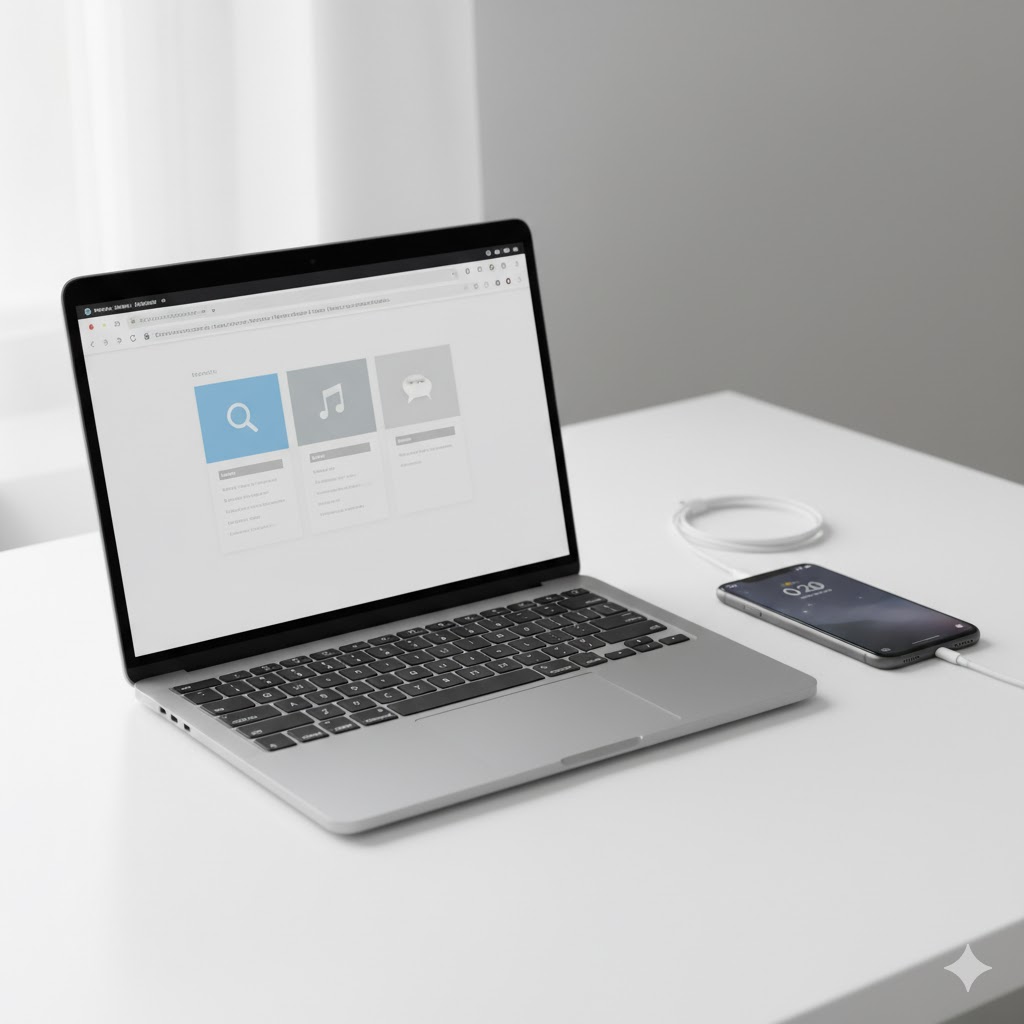 Clean digital workspace representing digital declutter.