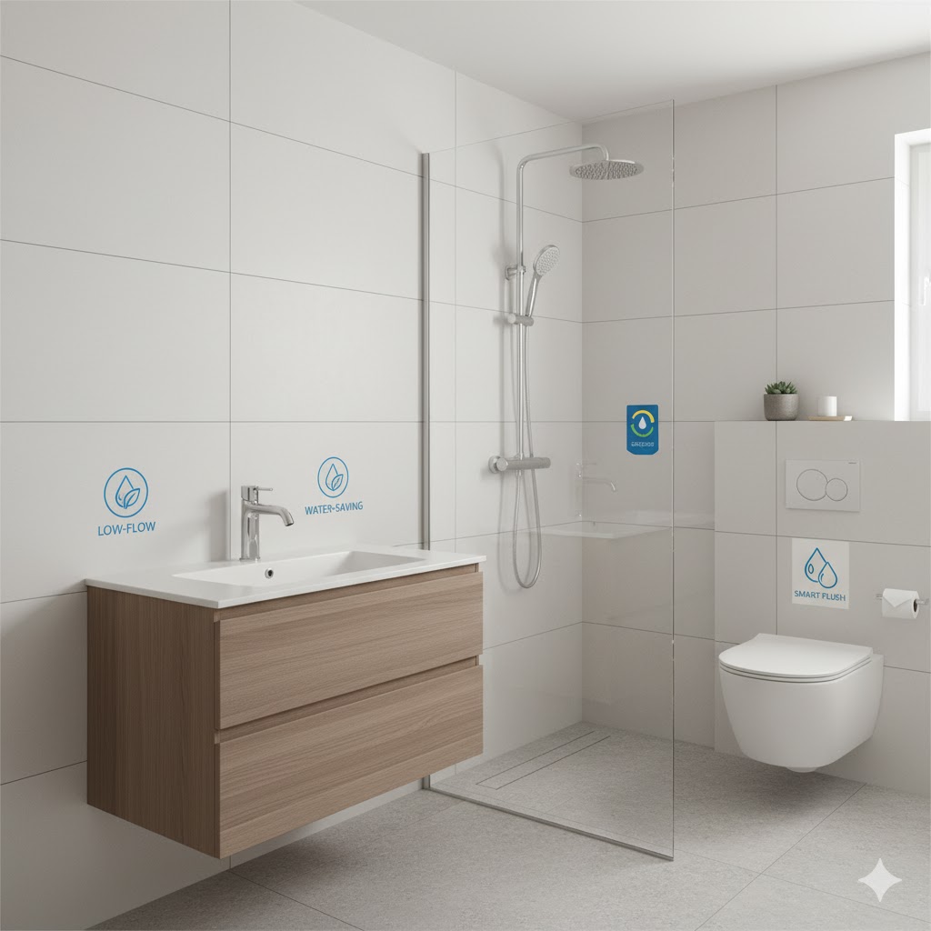 Water-saving home fixtures.