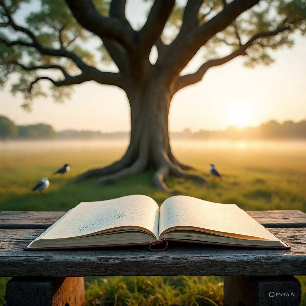 Calm outdoor scene symbolizing emotional release.