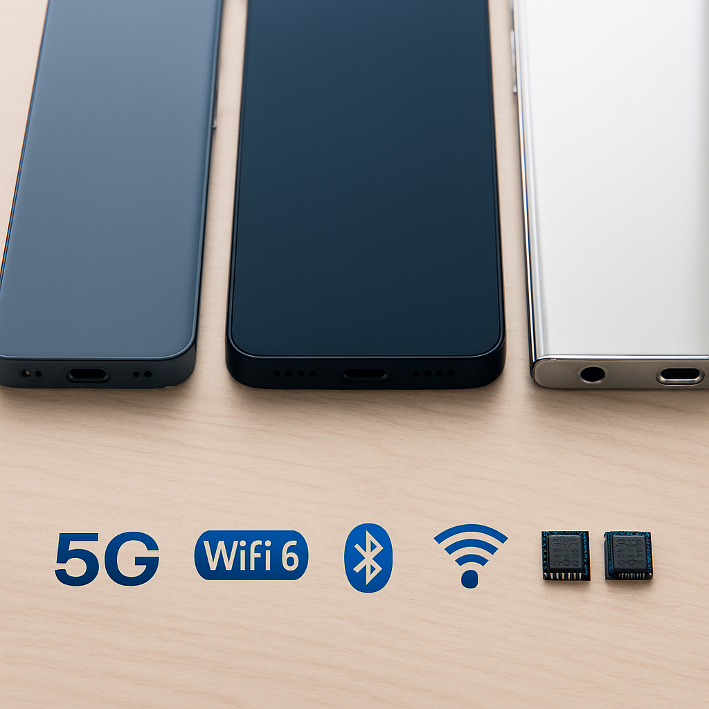 Smartphone speaker grills and audio hardware.