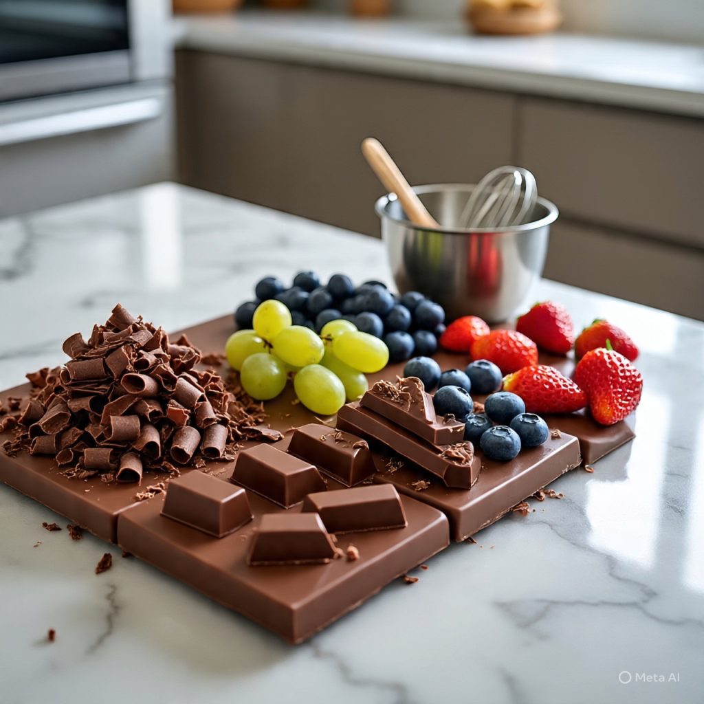 Dessert ingredients and baking tools