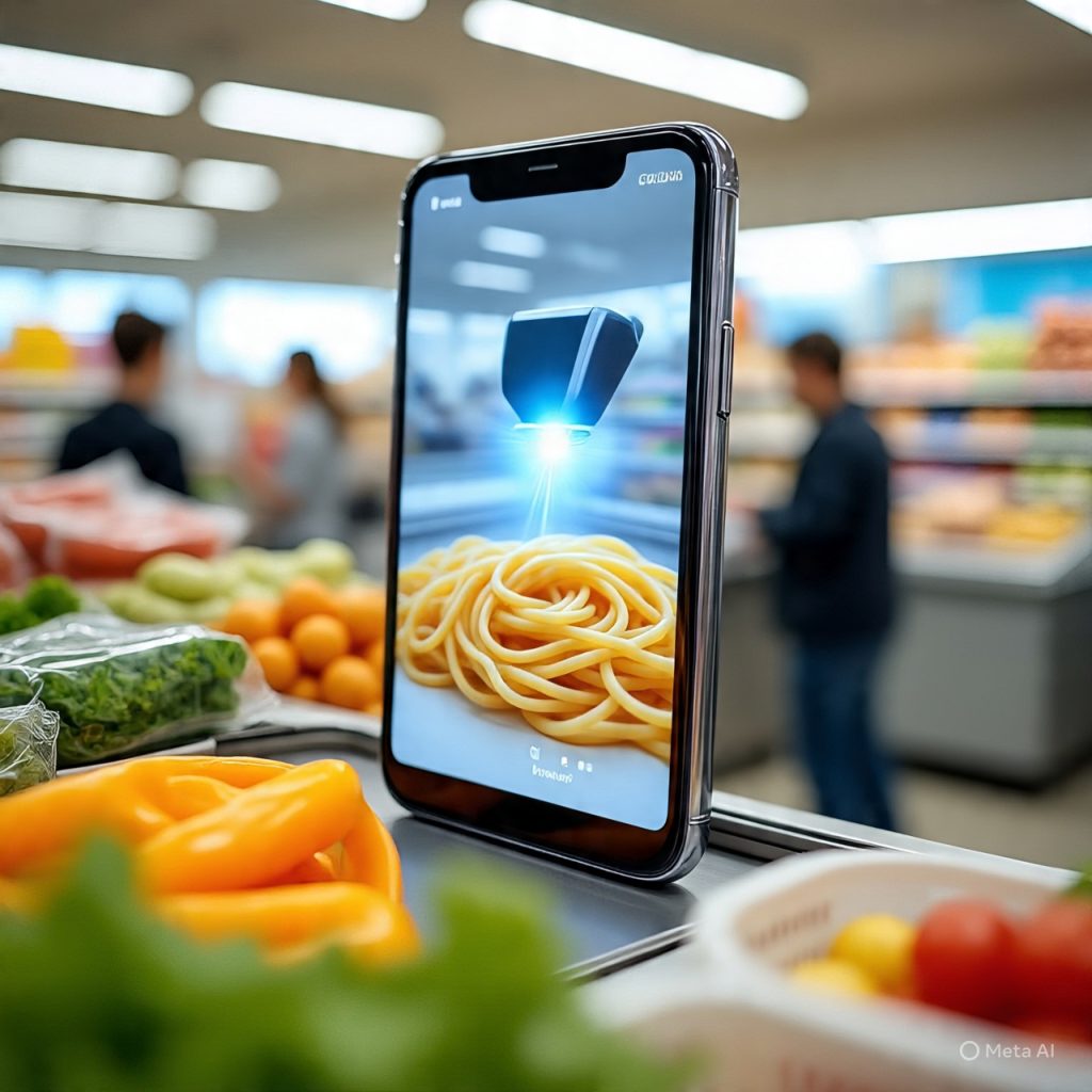 Mobile app showing healthy grocery scan