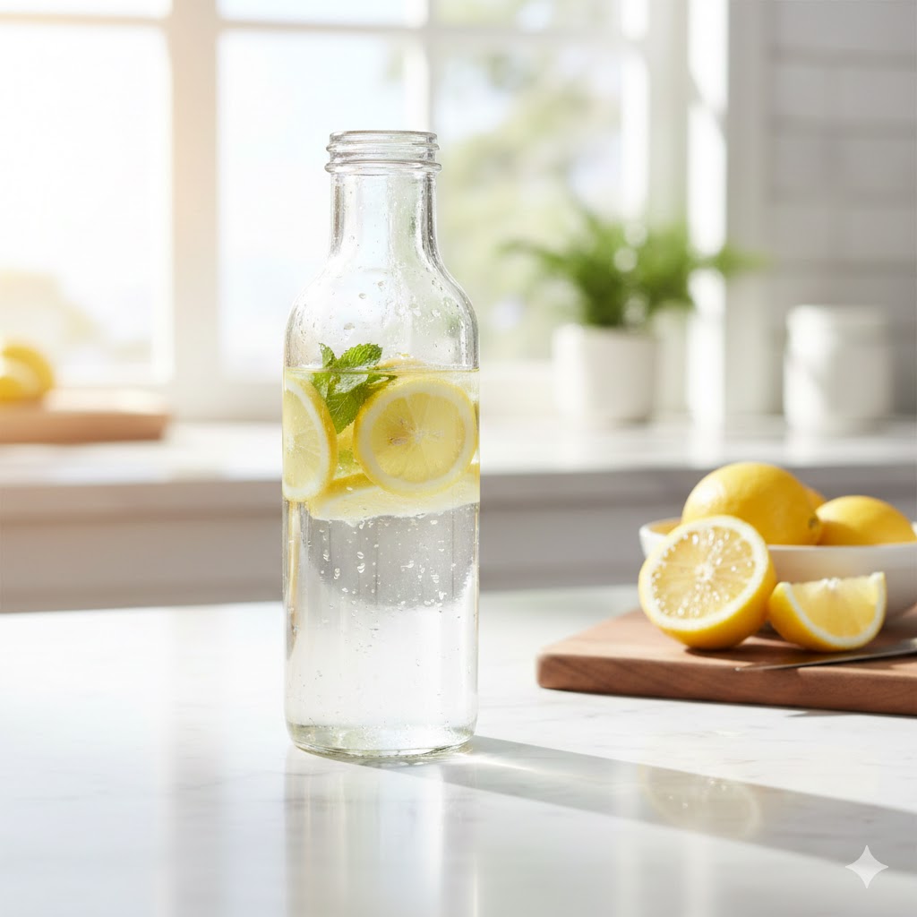 Lemon water hydration setup supporting healthy living strategies