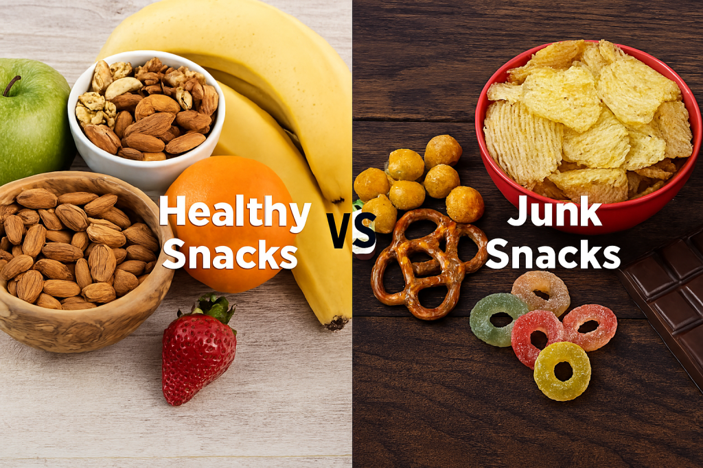 Healthy snack alternatives visual