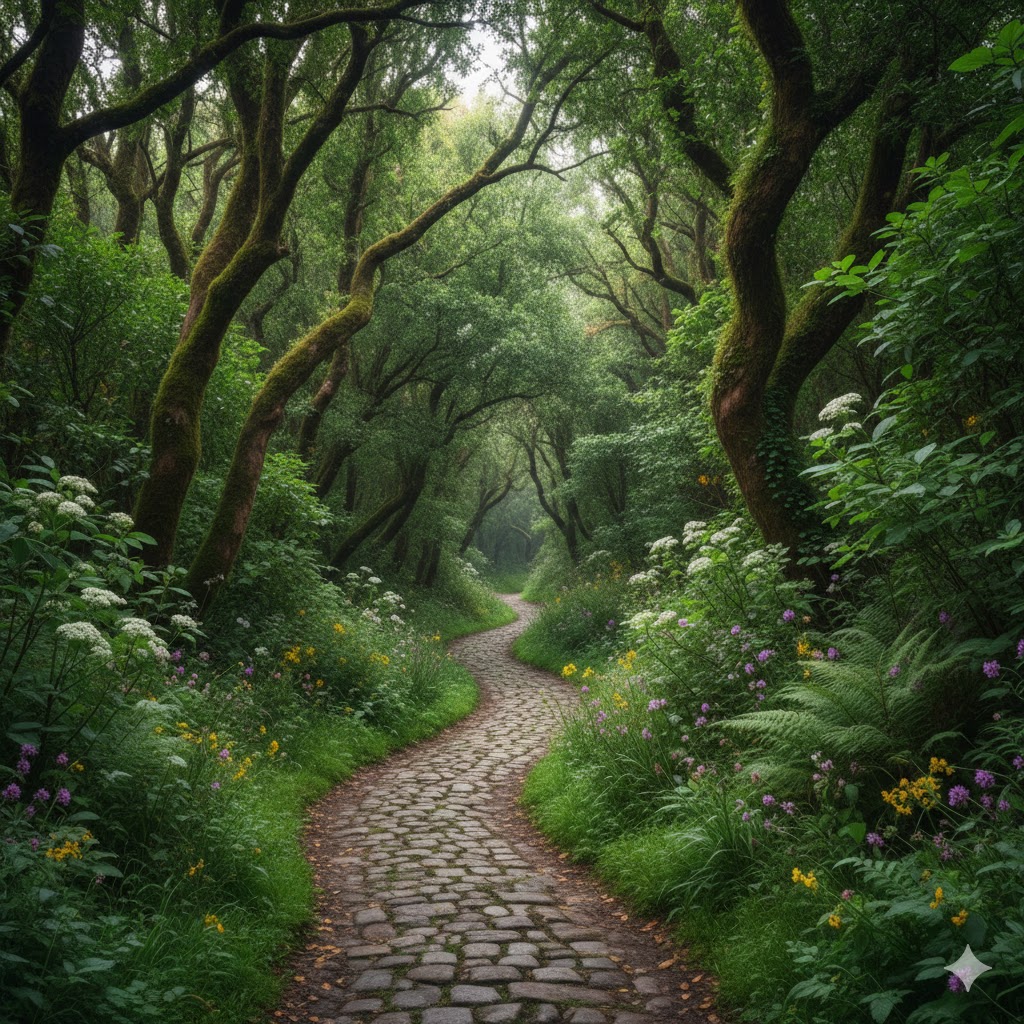 Healthy Living nature trail walk for light exercise and mental wellness