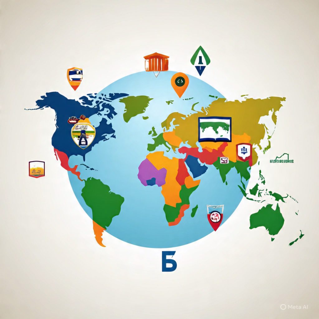 Global education concept illustration