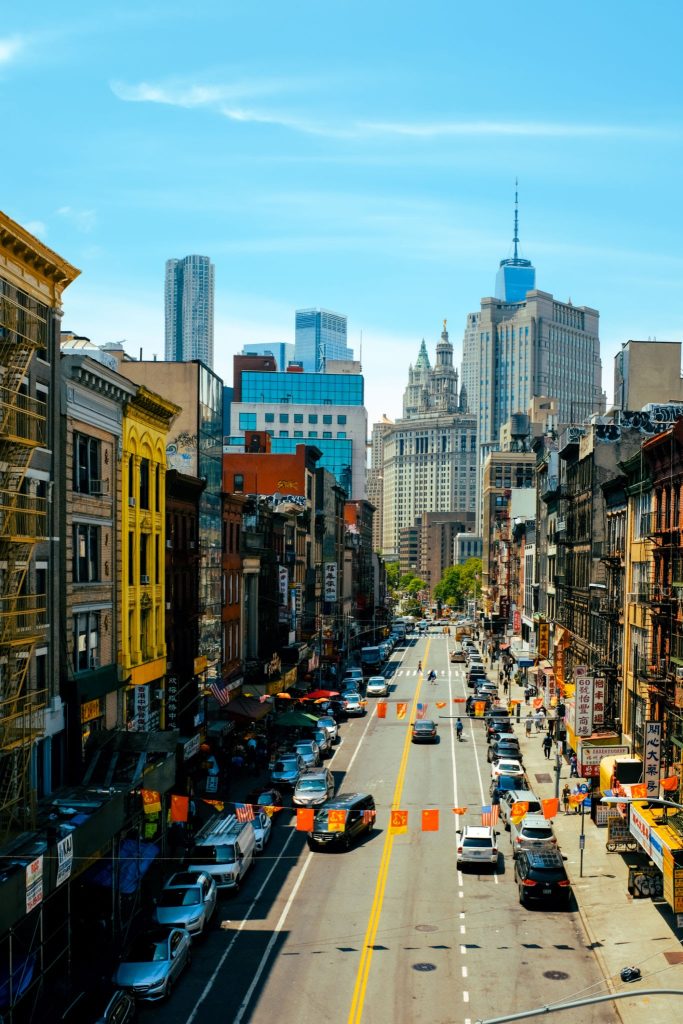 Vibrant city architecture in daylight