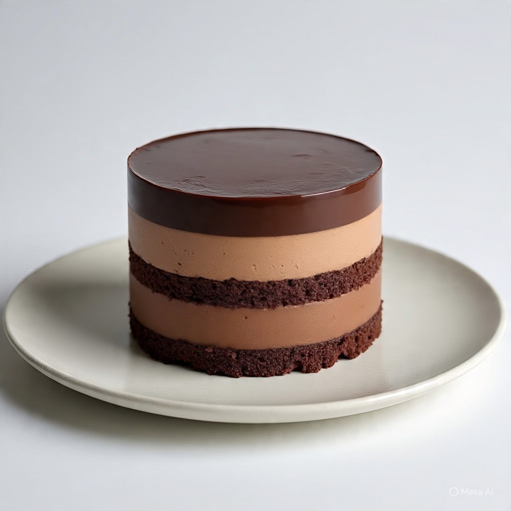 Creamy chocolate mousse cake